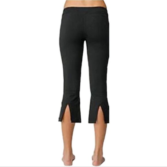 LULULEMON Discontinued Black Boogie Crop Yoga Leggings with Split Calf Size 10 - Picture 7 of 7